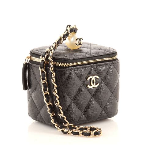 chanel vanity table|Chanel vanity case with chain.